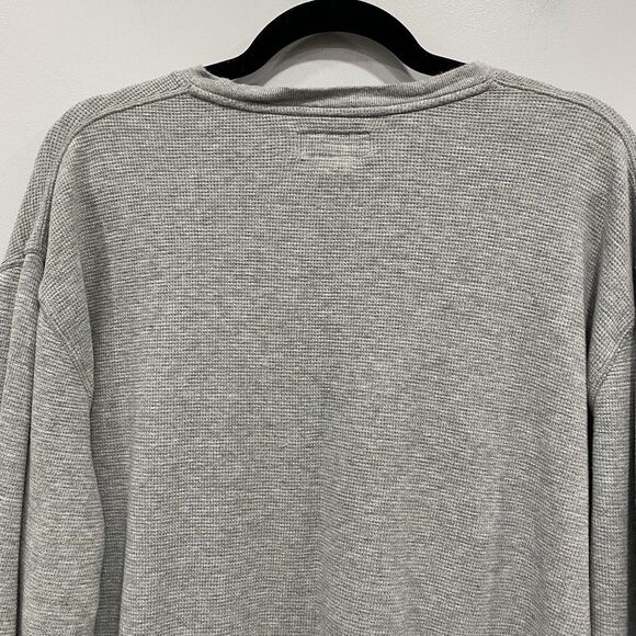 POLO RALPH LAUREN XL Mens Gray Sleepwear Thermal Waffle Knit LS Shirt Crewneck - Picture 5 of 13